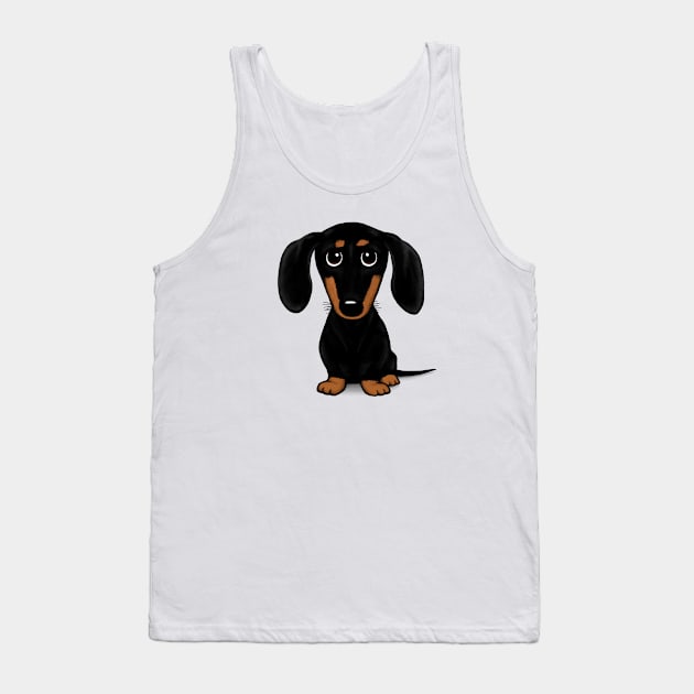 Cute Wiener Dog | Black and Tan Dachshund Tank Top by Coffee Squirrel